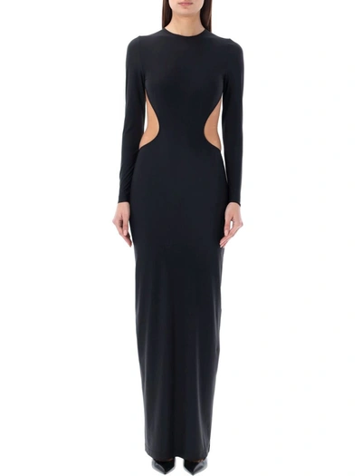 Balenciaga Cutout Maxi Dress In Black