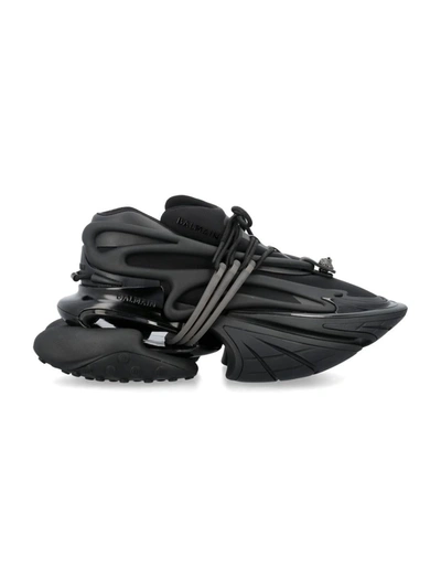 Balmain Unicorn Low-top Sneakers In Black