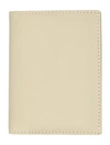 Comme Des Garçons Bi-fold Leather Wallet With Clean Lines In Off White