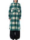 Isabel Marant Étoile Fontizi Check-pattern Coat In Green