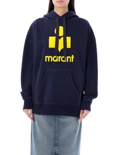Isabel Marant Étoile Long-sleeved Hooded Sweater In Navy