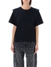 Isabel Marant Étoile Zelitos Shoulder Detail Crew Neck Top In Black