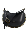 Isabel Marant Mini Moon Stud-embellished Leather Shoulder Bag In Black