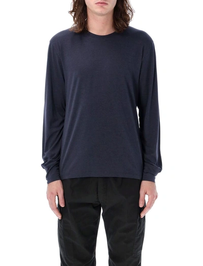 Tom Ford Classic L/s T-shirt In Dark Blue