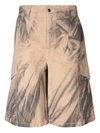 Msgm Cotton Bermuda Shorts In Beige
