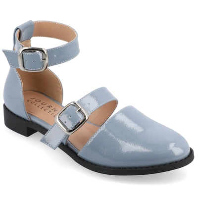 Journee Collection Collection Women's Constance Wide Width Flat In Light Blue