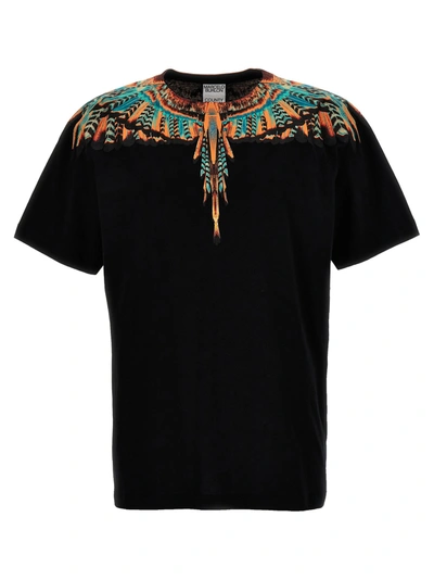 MARCELO BURLON COUNTY OF MILAN GRIZZLY WINGS T-SHIRT BROWN