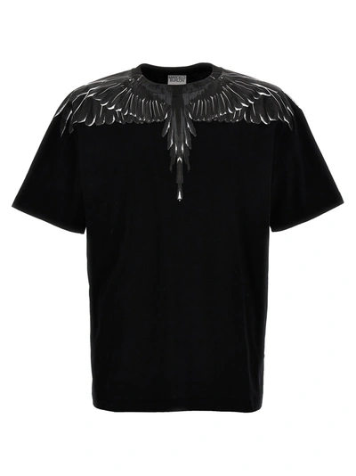 Marcelo Burlon County Of Milan Icon Wings Print Cotton Jersey T-shirt In Black