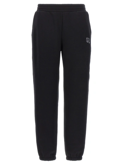 Karl Lagerfeld Ikon 2.0 Rhinestone Track Pants In Black