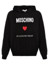 MOSCHINO IN LOVE WE TRUST SWEATER, CARDIGANS BLACK