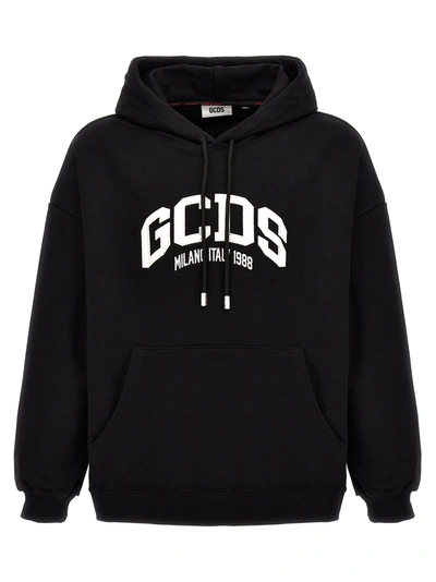 Gcds Black Cotton Sweatshirt