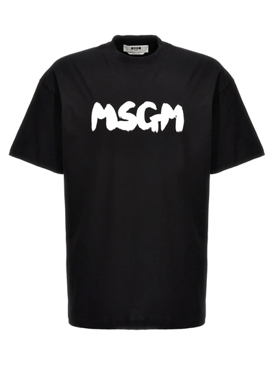 Msgm Logo T-shirt Black