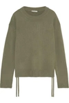 VINCE LACE-UP CASHMERE SWEATER