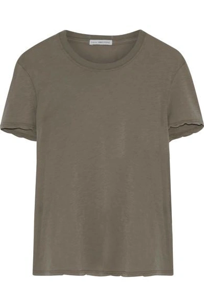 James Perse Slub Cotton-jersey T-shirt In Grey