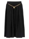 MOSCHINO PLEATED MIDI SKIRT SKIRTS BLACK