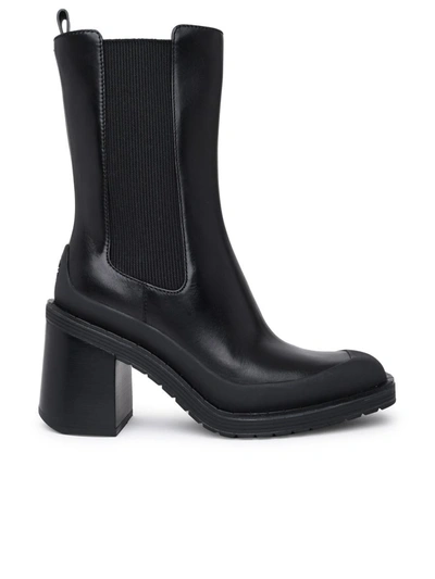 Tory Burch Expedition Block-heel Leather Chelsea Boots In Black