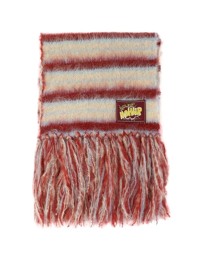 Marni "fuzzy Wuzzy Mohair" Scarf In Red