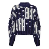 Off-white Multicolored Shibori Knit Sweater In Blue