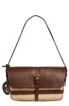Altuzarra Watermill Caged Straw Shoulder Bag In Natural Praline