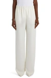 Valentino Silk Wide-leg Pants In White