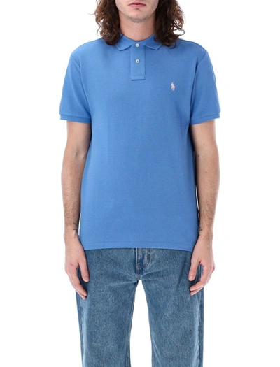 Polo Ralph Lauren Polo Pony-embroidered Piqué Polo Shirt In Blue