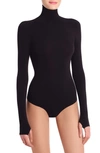 Commando Ballet Stretch-jersey Turtleneck Thong Bodysuit In Blk-black