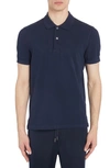 Tom Ford Towelling-finish Polo Shirt In Blue
