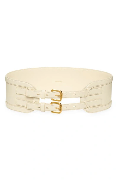 Zimmermann Womens Macadamia Engraved-buckle Leather Belt