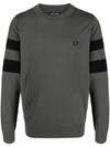 FRED PERRY FRED PERRY FP TIPPED SLEEVE JUMPER CLOTHING