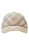 BURBERRY CHECK BASEBALL CAP