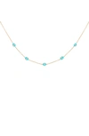 L'atelier Nawbar Atoms 18-karat Gold, Enamel And Diamond Necklace In Cobalt