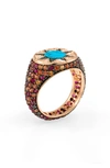 L'atelier Nawbar Women's Ibiza Ruby Element 18k Gold Pinky Ring In Gold Multi