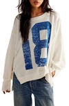 Free People Camden Oversize Graphic Sweatshirt In Ivory Combo
