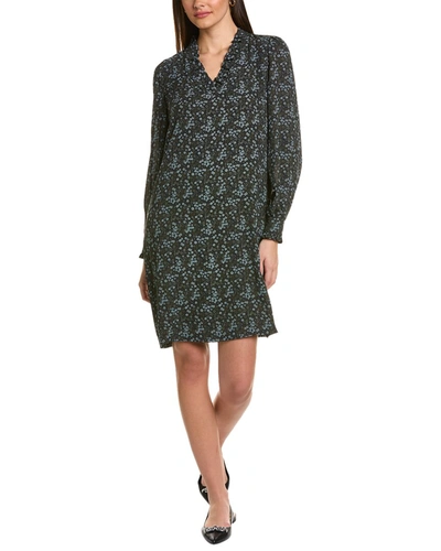 Brooks Brothers Ruffle Neck Dress In Green