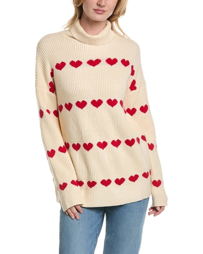 Luxe Always Hearts Sweater In Beige