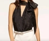 Ramy Brook Claudia Tie Neck Sleeveless Blouse In Black