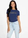 Guess Factory Pepper Rhinestone Logo Tee In Multi
