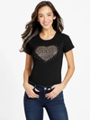 Guess Factory Eco Bibi Heart Tee In Black