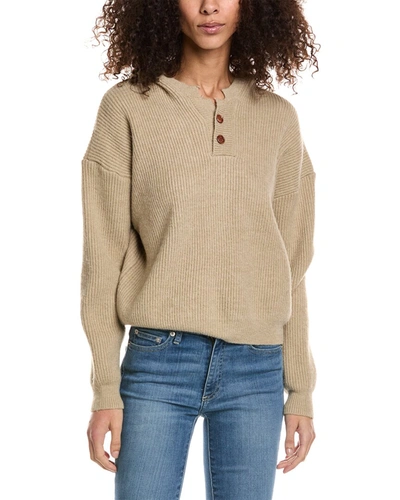 Seraphina Hooded Wool-blend Sweater In Beige