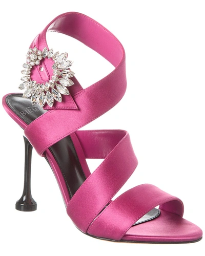 Alexandre Birman Antonia Crystals Satin Sandal In Pink