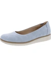 Soul Naturalizer Idea Womens Padded Insole Slip On Ballet Flats In Blue
