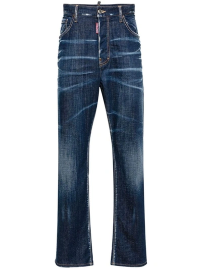 Dsquared2 Mid-rise Skinny Jeans In Navy Blue