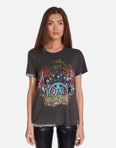 Lauren Moshi Wolf Aerosmith Tour In Pigment Black