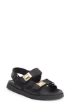 Steve Madden Marnie Slingback Sandal In Black Leather