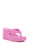 Jessica Simpson Kemnie Platform Wedge Sandal In Bubble Pink