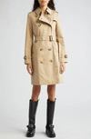 Burberry Chelsea Belted Double-breasted Trench Coat In Honey