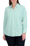 FOXCROFT FOXCROFT MARY STRIPE STRETCH BUTTON-UP SHIRT