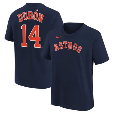 Nike Kids' Big Boys  Mauricio Dubon Navy Houston Astros Name And Number T-shirt