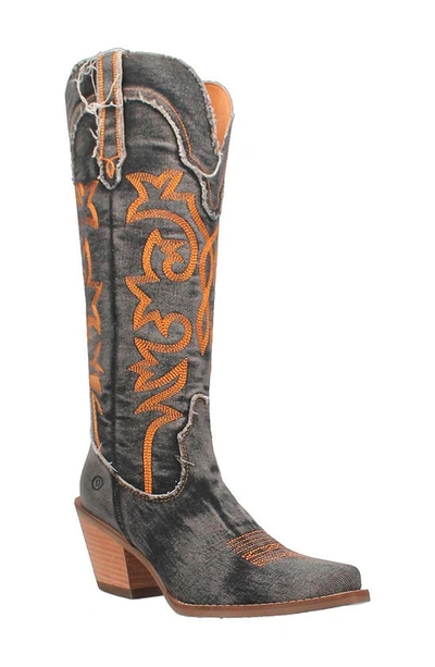 Dingo Texas Tornado Knee High Western Boot In Black