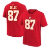 Nike Big Boys  Travis Kelce Red Kansas City Chiefs Player Name And Number T-shirt In Red